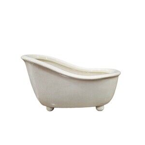 Vintage Bath & Body Works White Footed Ceramic Bathtub Soap Dish